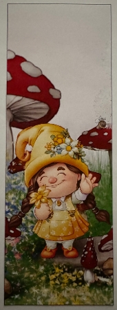 Maisie the Gnome Yellow Large Vertical DL by Erika Sissons