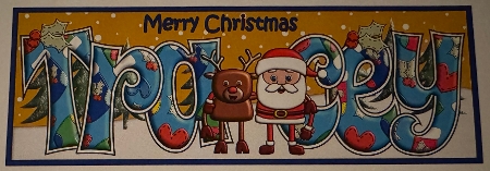 Smiley Santa and Rudolf best friends TRACEY large dl by Erika Sissons