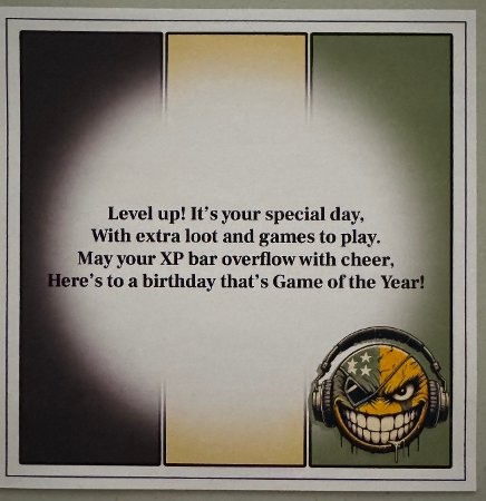 Game On, a gamer birthday card mini kit. by Erika Sissons