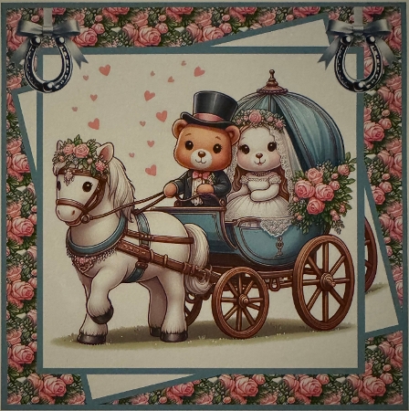 Horse and carriage wedding day by Erika Sissons