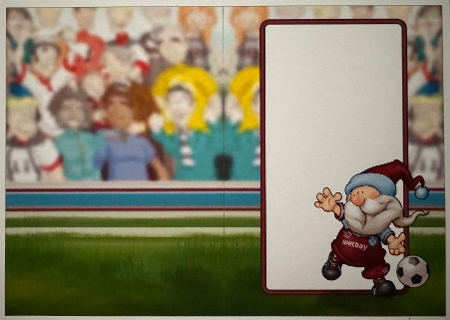 Football Gnome Dark Red and Blue Insert by Erika Sissons