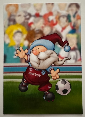 Football Gnome Dark Red and Blue Insert by Erika Sissons