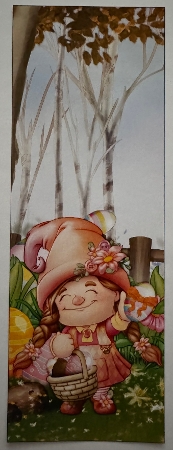 Maisie the Easter Gnome Large Vertical DL Insert by Erika Sissons