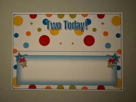 Blue Polka - Two Today! - Large DL Insert by Erika Sissons