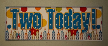 Blue Polka - Two Today! - Large DL Insert by Erika Sissons