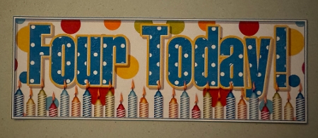 Blue Polka - Four Today! - Large DL Insert by Erika Sissons