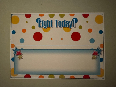 Blue Polka - Eight Today! - Large DL Insert by Erika Sissons