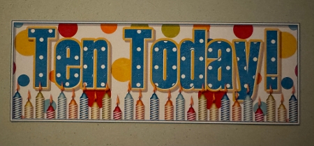 Blue Polka - Ten Today! - Large DL Insert by Erika Sissons