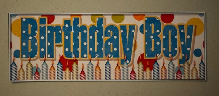 Blue Polka - Birthday Boy - Large DL Insert by Erika Sissons
