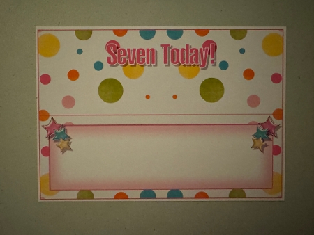 Pink Polka - Seven Today! - Large DL 3D Decoupage Card by Erika Sissons