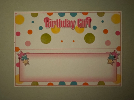 Pink Polka - Birthday Girl - Large DL 3D Decoupage Card by Erika Sissons
