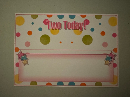 Pink Polka - Two Today! - Large DL Insert by Erika Sissons