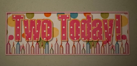 Pink Polka - Two Today! - Large DL Insert by Erika Sissons