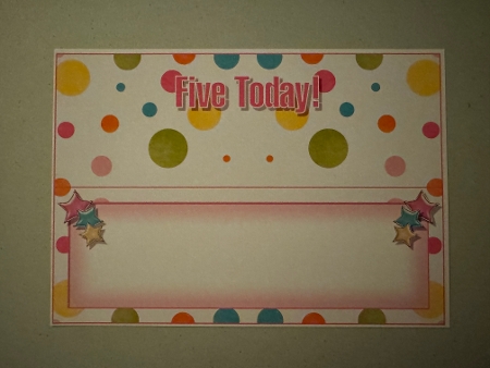 Pink Polka - Five Today! - Large DL Insert by Erika Sissons