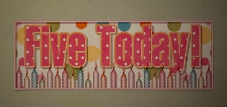 Pink Polka - Five Today! - Large DL Insert by Erika Sissons