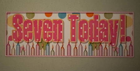 Pink Polka - Seven Today! - Large DL Insert by Erika Sissons