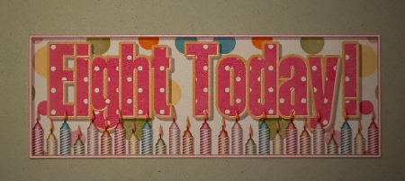 Pink Polka - Eight Today! - Large DL Insert by Erika Sissons
