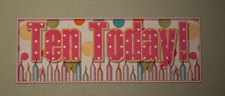 Pink Polka - Ten Today! - Large DL Insert by Erika Sissons