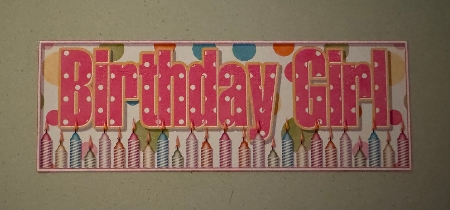 Pink Polka - Birthday Girl - Large DL Insert by Erika Sissons