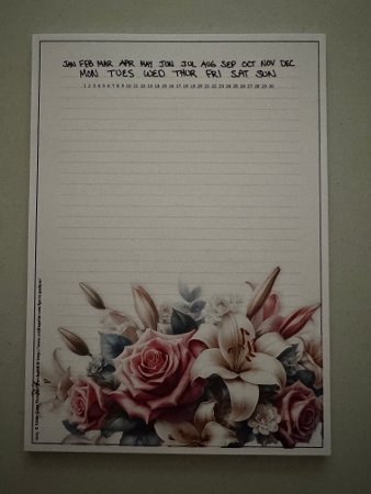 LGD25-CU Planner Stationary - Birth Month Flowers by Erika Sissons