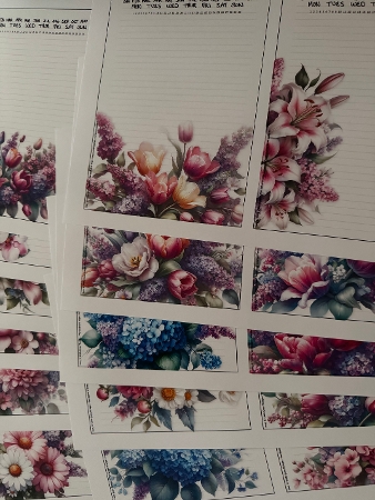 LGD25-CU Planner Stationary - Birth Month Flowers by Erika Sissons