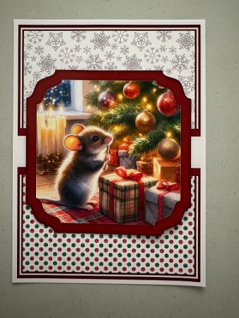 7x7 6x6 5x7 MOUSE LOOKING FOR CHEESE by Erika Sissons