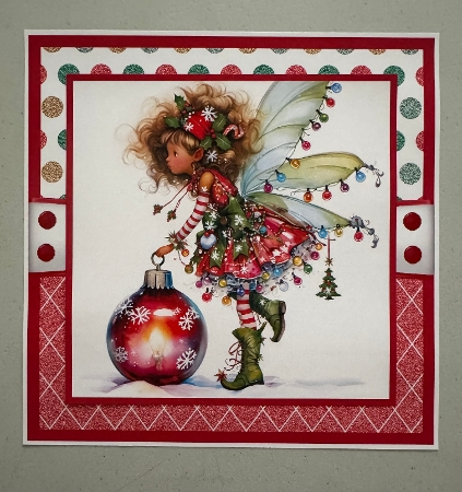 Christmas Fairies & Baubles Mini Kit 7x7 by Erika Sissons