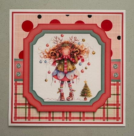 Christmas Tree Girl Mini Kit 7x7 by Erika Sissons