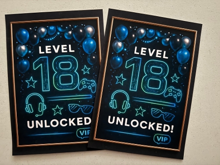Gamers 18th Birthday A4 by Erika Sissons