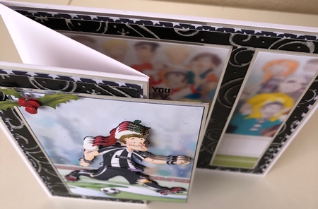 Christmas Football Dude Black and White by Erika Sissons
