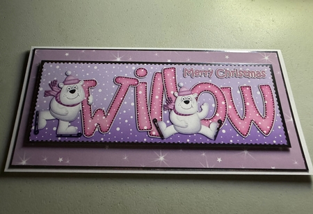 Xmas Large Dl Willow Quick Card N 3D Decoupage by Erika Sissons