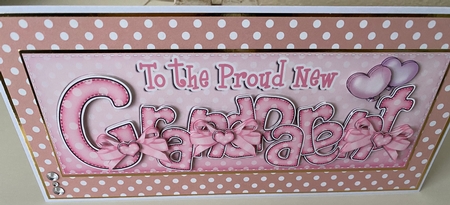 Large Dl New Grandparent Felties Card & 3D Decoupage by Erika Sissons