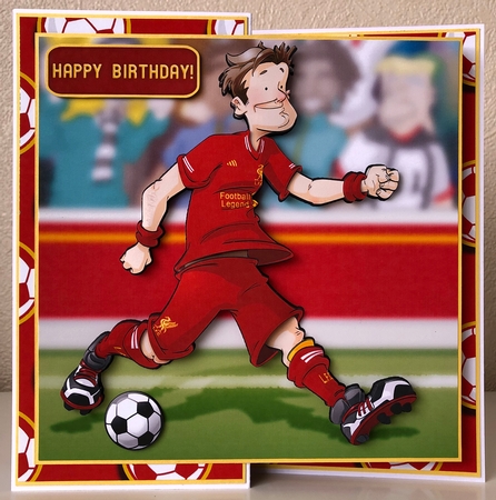 Football Dude from Liverpool 8x8 Quick Card by Erika Sissons
