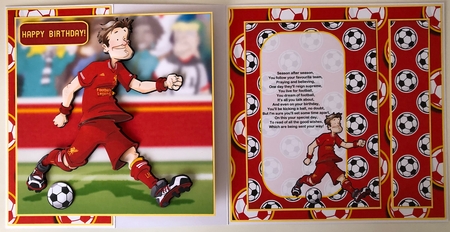 Football Dude from Liverpool 8x8 Quick Card by Erika Sissons