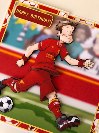 Football Dude from Liverpool 8x8 Quick Card by Erika Sissons
