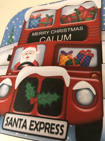 3D Xmas Santa Express Calum Pop Out Card Kit by Erika Sissons
