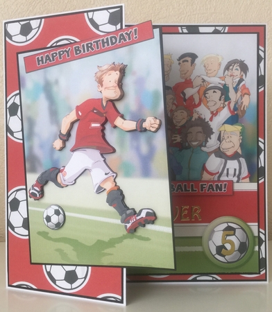 Football Dude Red, Black and White. by Erika Sissons