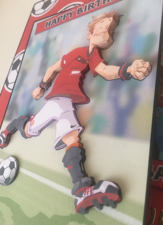 Football Dude Red, Black and White. by Erika Sissons