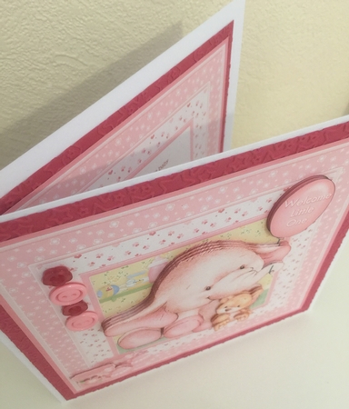 New Baby Girl Elephant 8x8 Decoupage Mini Kit Birthday Ages by Erika Sissons