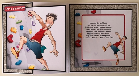 Indoor Climber Dude 8x8 Insert by Erika Sissons
