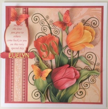 Spring Tulips 7.5 Decoupage Mini Kit Various Occasions by Erika Sissons