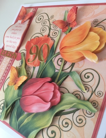 Spring Tulips 7.5 Decoupage Mini Kit Various Occasions by Erika Sissons