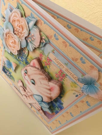 Kitten in the Garden 8x8 Decoupage Mini Kit by Erika Sissons
