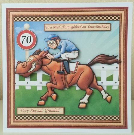 To a Real Thoroughbred Horse Racing Birthday or Fathers Day by Erika Sissons