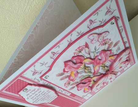 IRIS & BUTTERFLIES Pink 8x8 Floral Decoupage Mini Kit by Erika Sissons