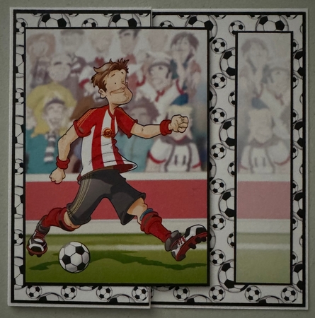Football Dude Red, White and Yellow by Erika Sissons