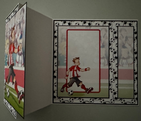 Football Dude Red, White and Yellow by Erika Sissons