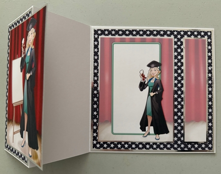 Graduation Dudess Blonde Hair Blank Board Insert by Erika Sissons