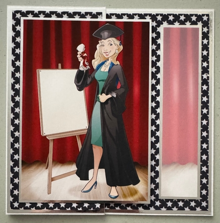 Graduation Dudess Blonde Hair Blank Board Insert by Erika Sissons