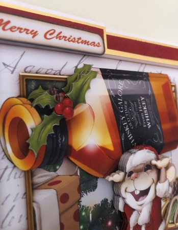 Mr Christmas Whiskey Mouse Decoupage Sheet by Erika Sissons